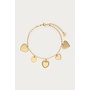 Love Armband met Vijf Hartjes Goud