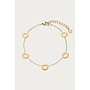 Love Armband met Open Hartjes Goud