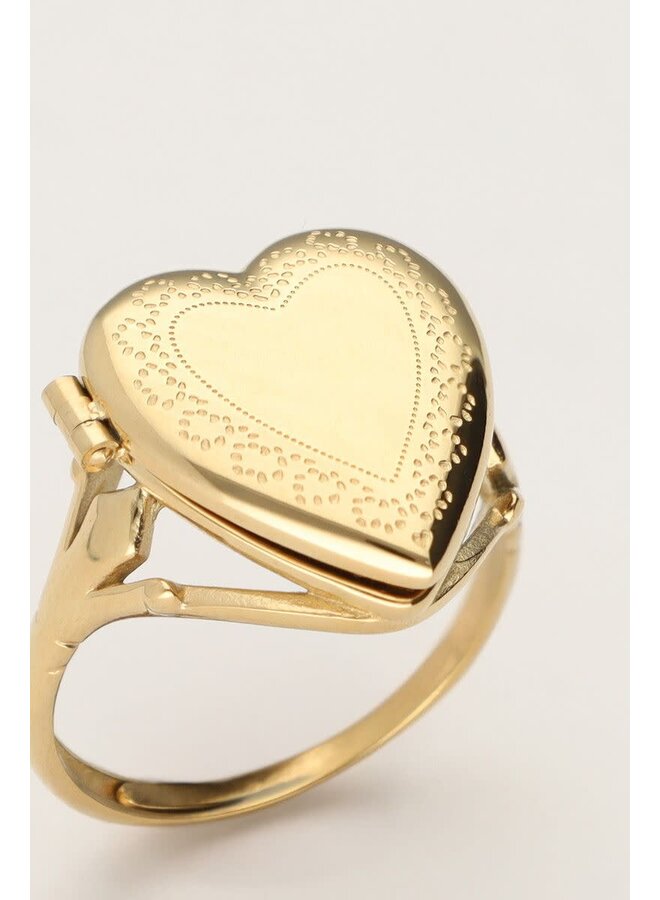Love Ring Hart Medaillon Goud