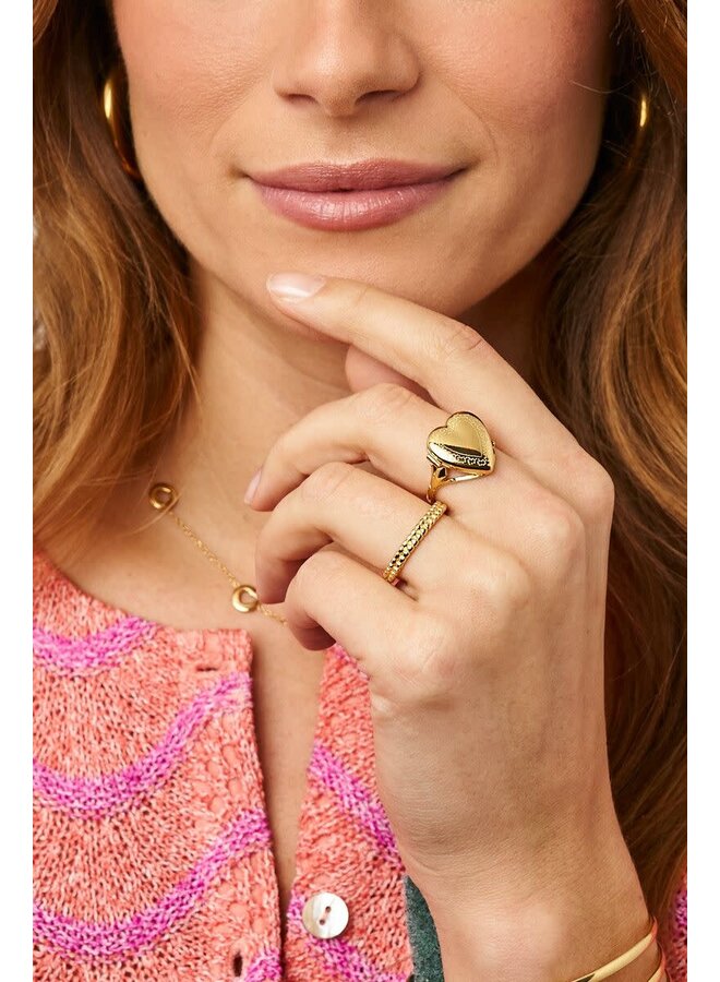 Love Ring Hart Medaillon Goud