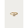 Love Ring met Grote Strass Steen Goud