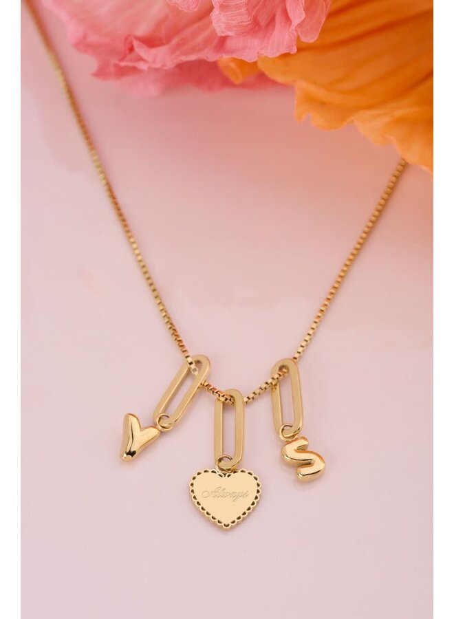 Love Bedel Hartje 'Always' Goud