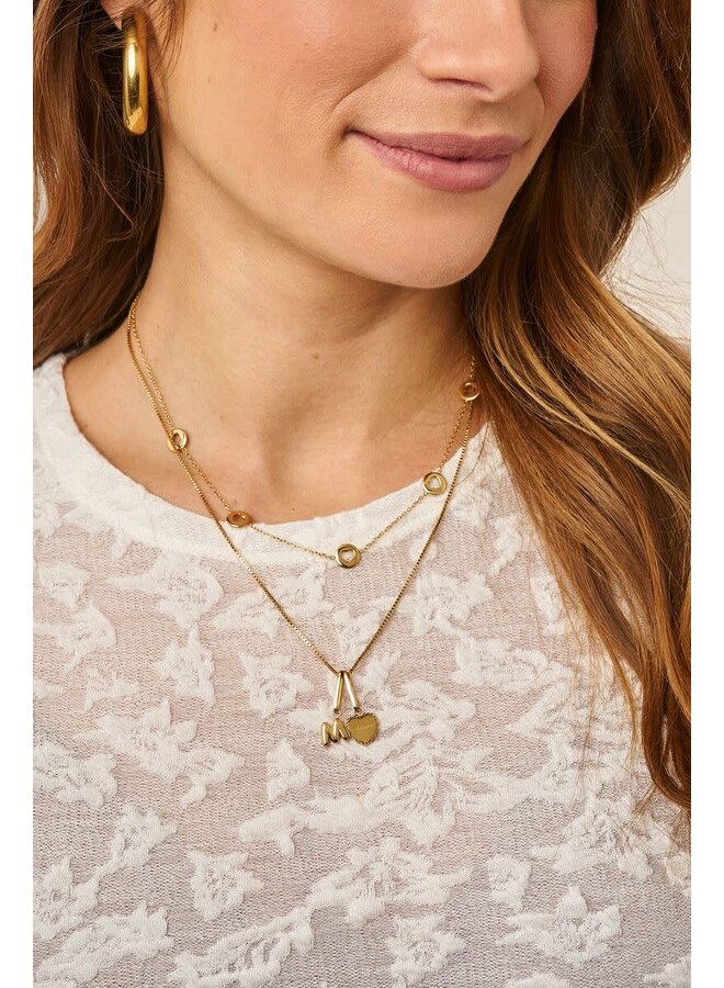 Love Kleine Initial Bedel Goud