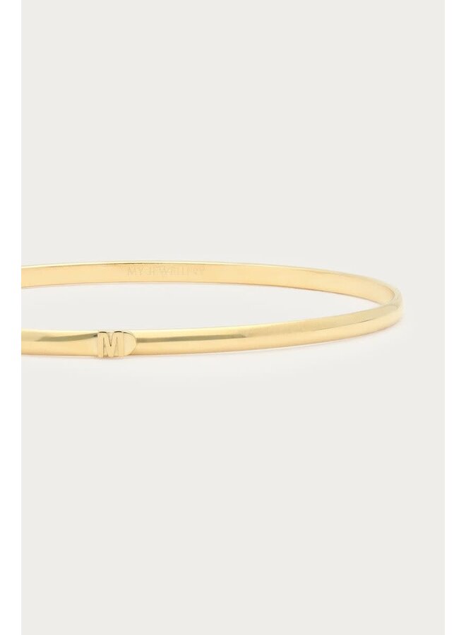 Love Initial Bangle Goud