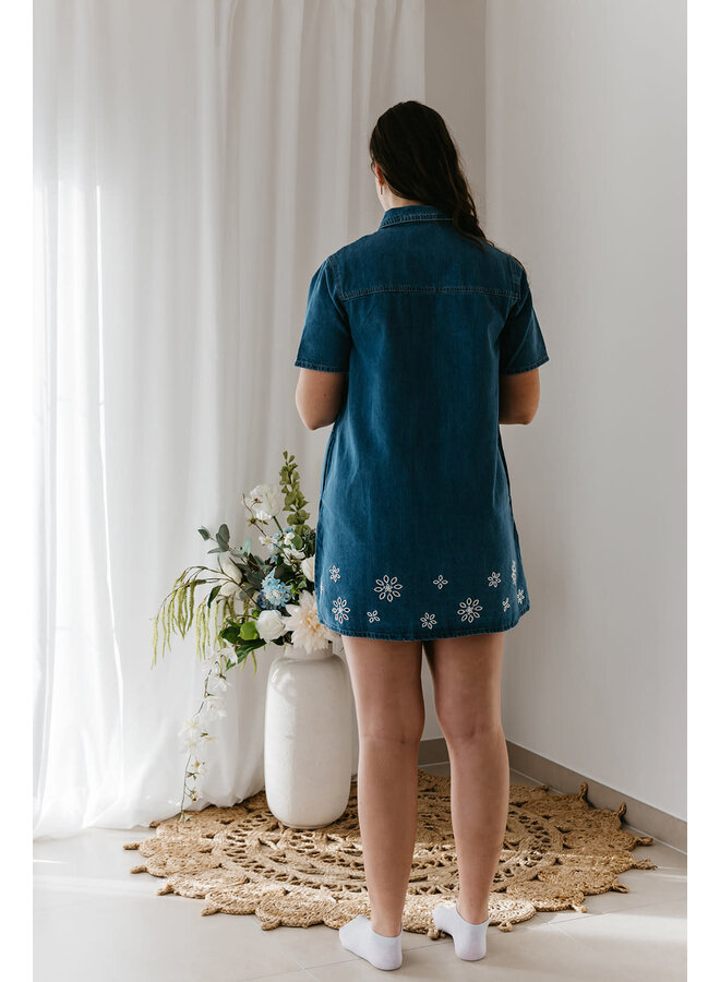 Lilly Denim Flower Dress