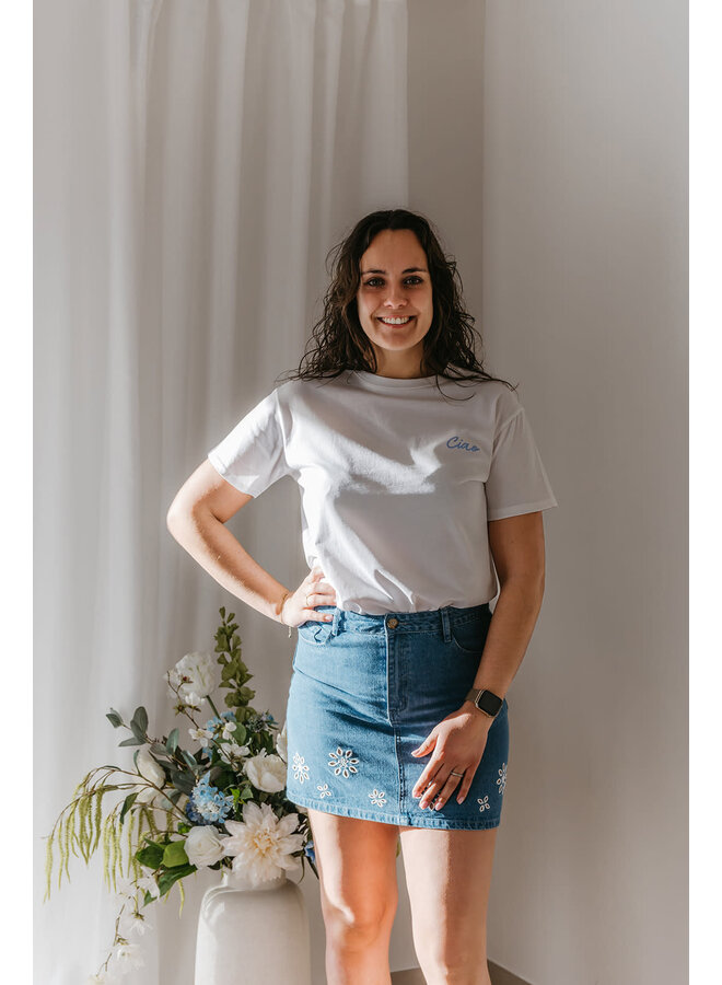 Lilly Denim Flower Skirt