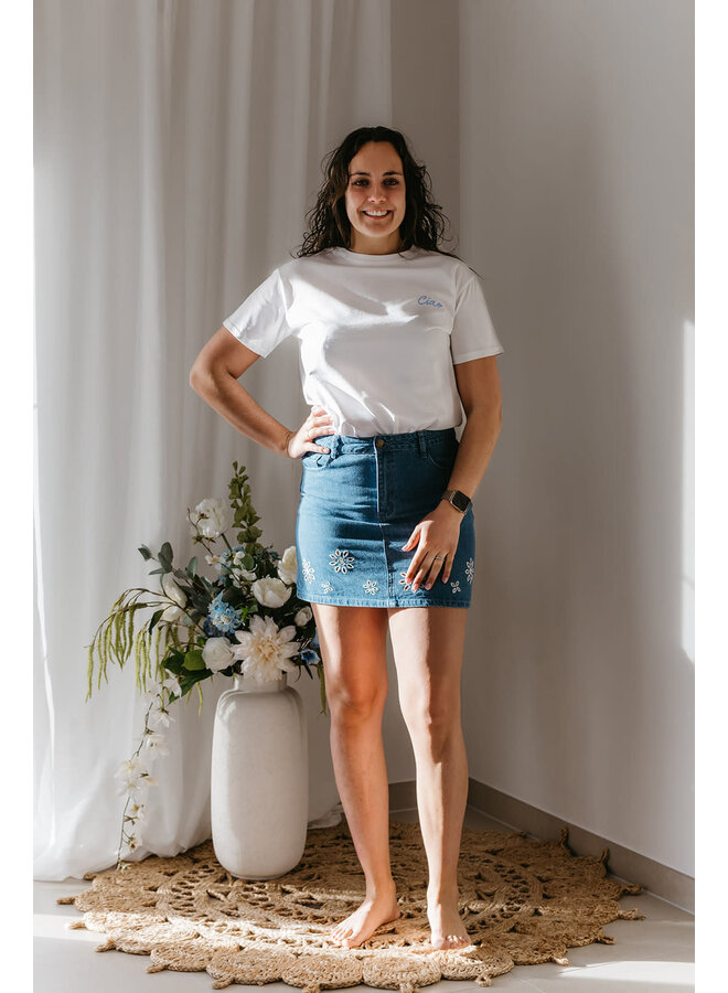 Lilly Denim Flower Skirt