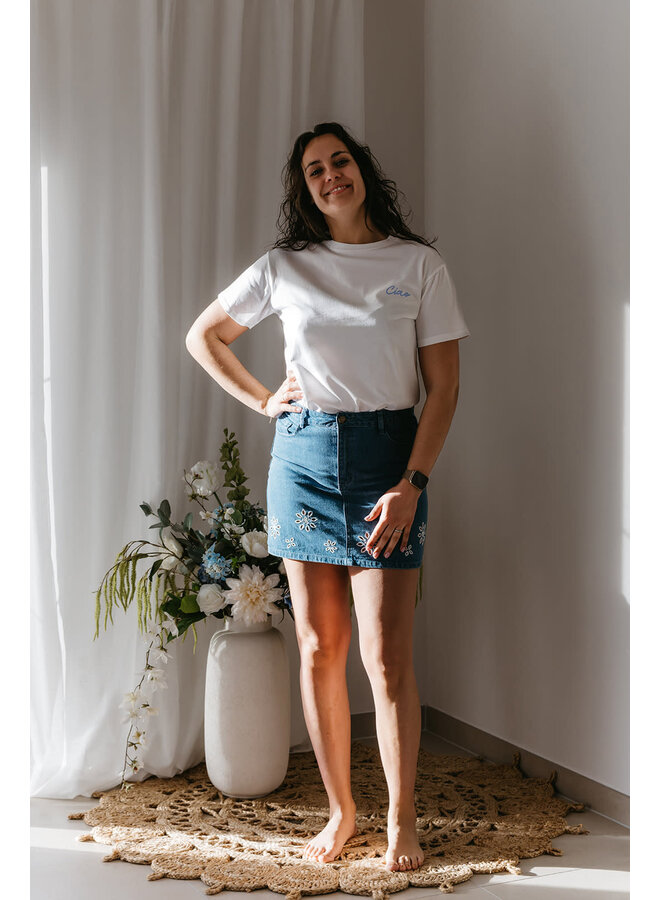 Lilly Denim Flower Skirt