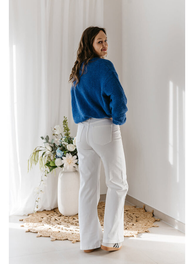 Gabriel Full Length Wide Jeans White