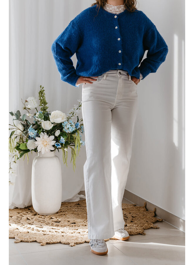 Gabriel Full Length Wide Jeans White