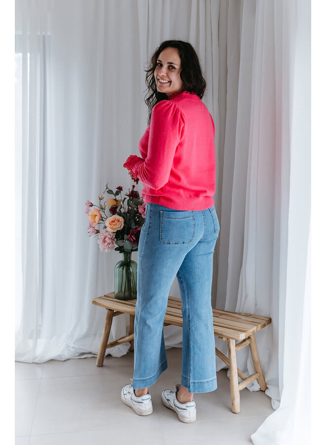 Elenette Petite Flared Jeans Light Blue