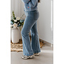 Elena Full Length Flared Jeans Light Blue