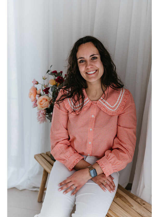 Julia Checkered Collar Blouse