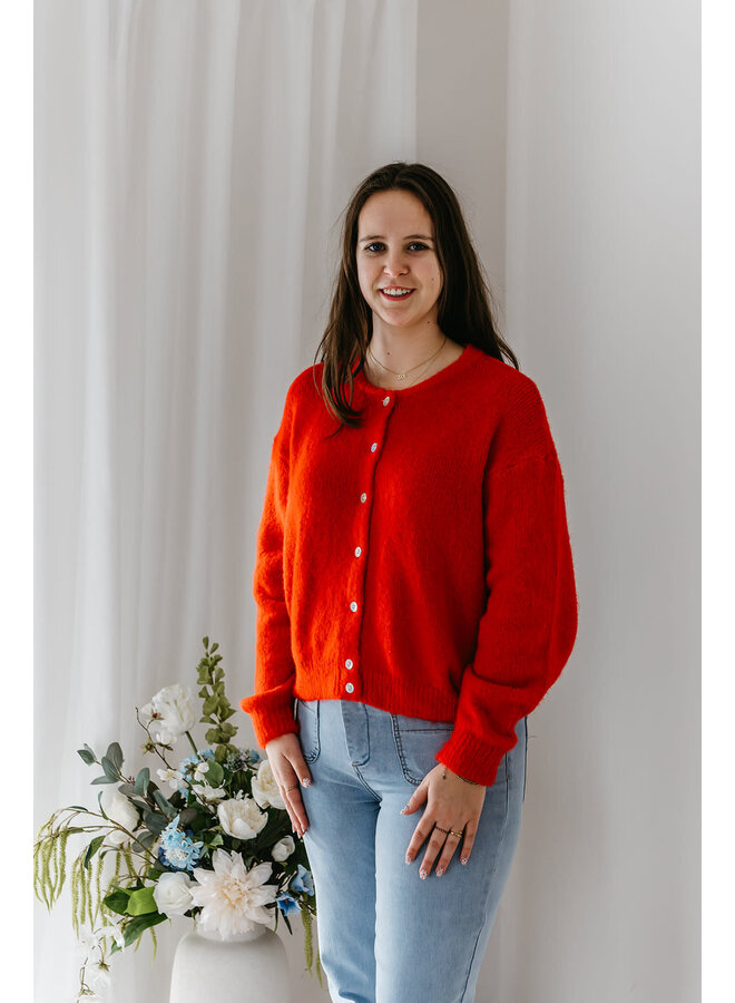 Maeve Cardigan Red