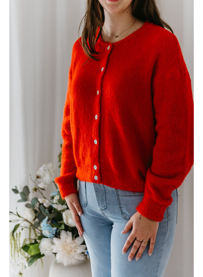 Maeve Cardigan Red