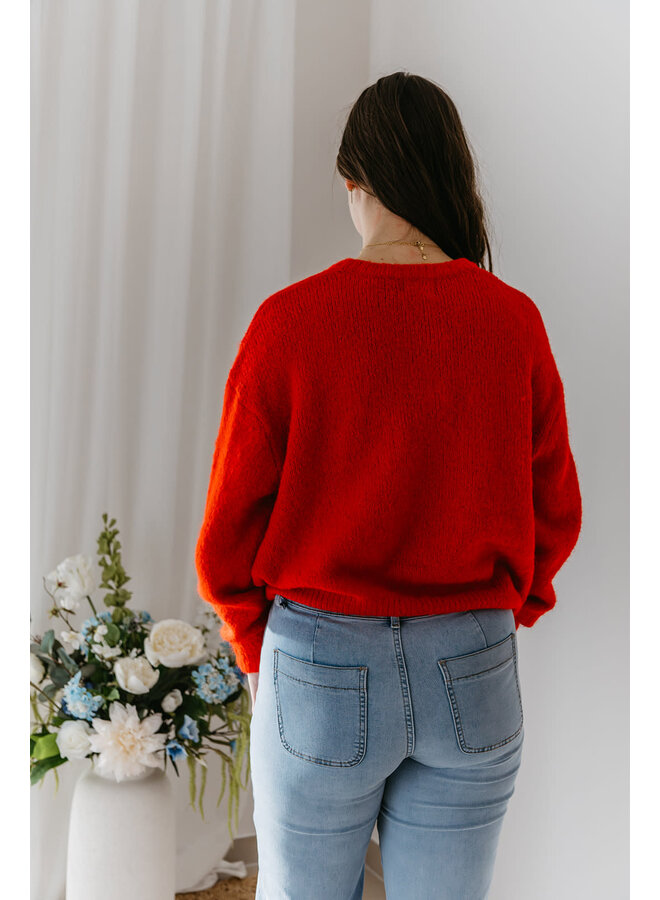 Maeve Cardigan Red