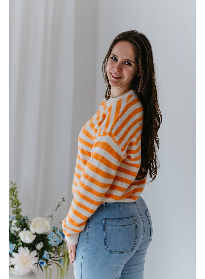 Yara Striped Knit Orange