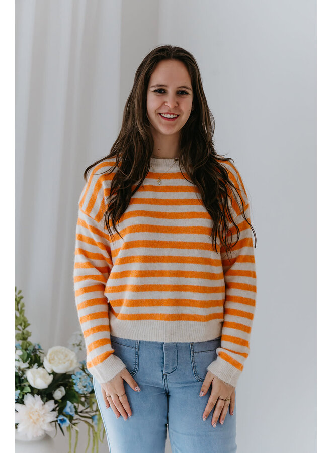 Yara Striped Knit Orange