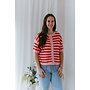 Elin striped Cardigan Red