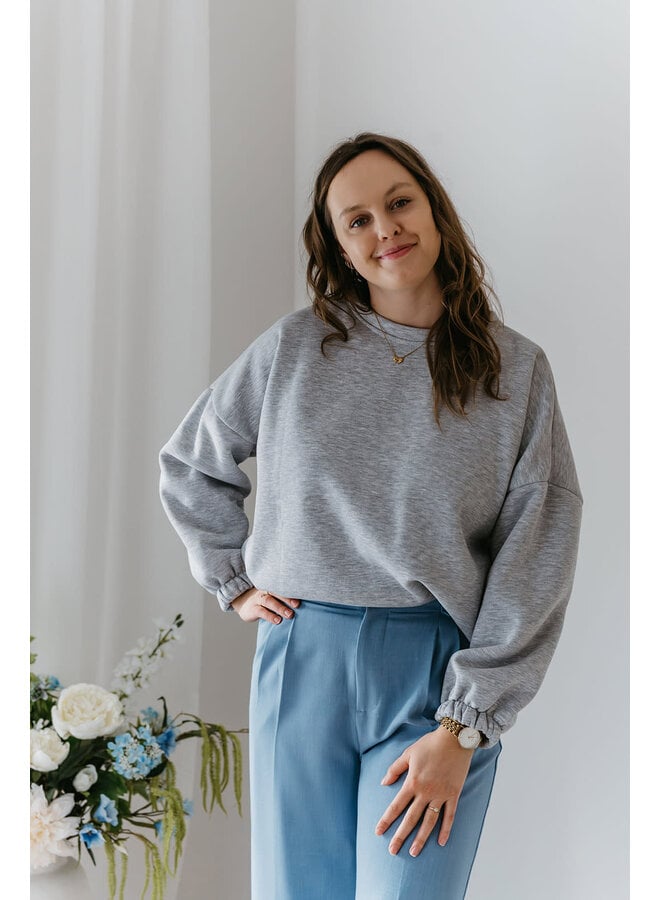Momlife Sweater Grey-Blue