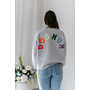 Dogmom Sweater Grey-Multi Color