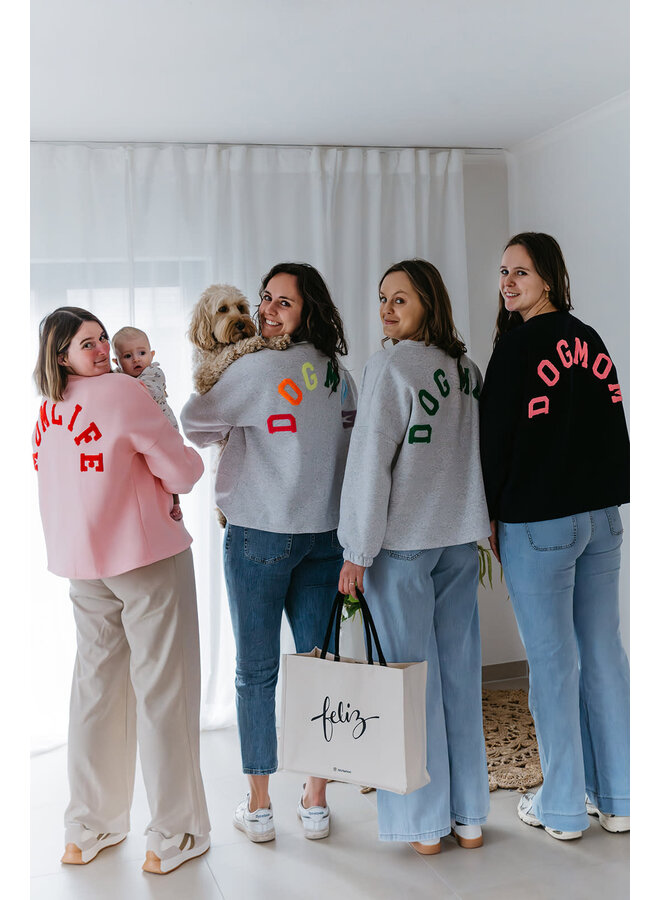 Dogmom Sweater Grey-Multi Color