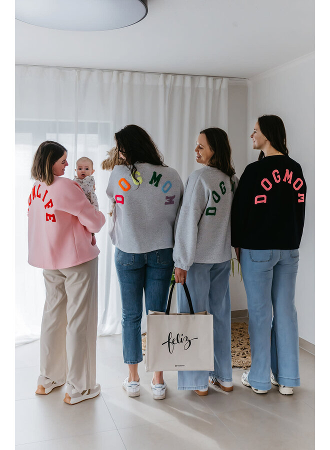 Dogmom Sweater Grey-Multi Color