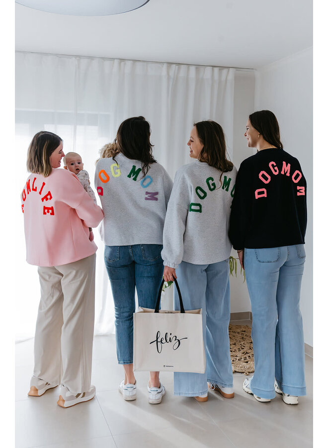 Dogmom Sweater Grey-Multi Color