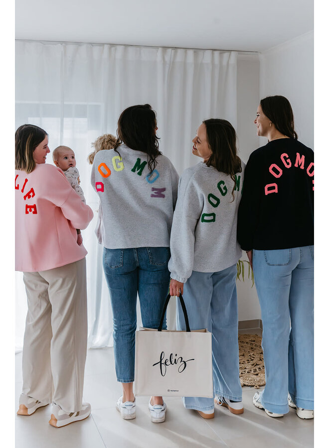 Dogmom Sweater Grey-Multi Color