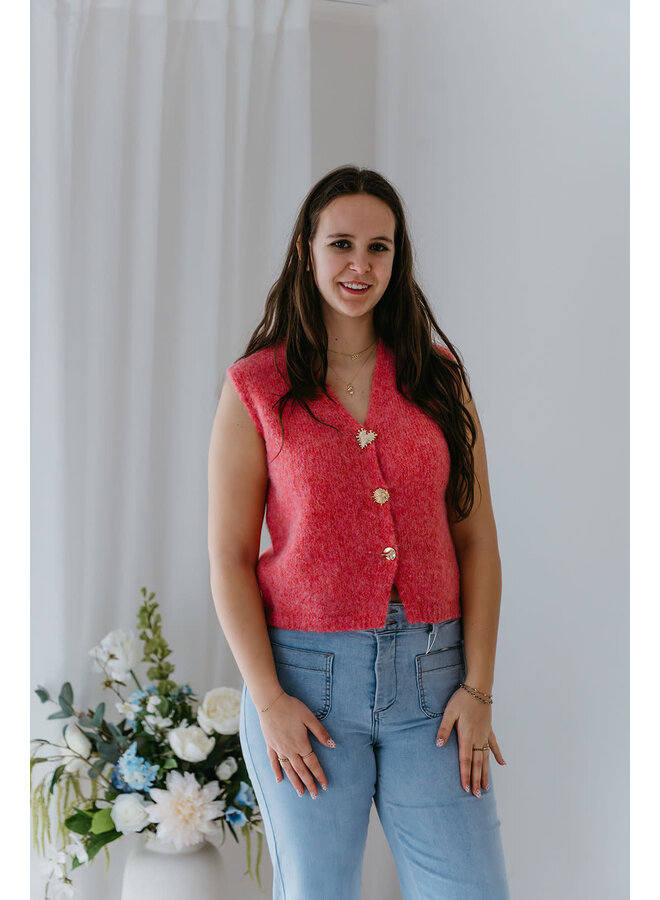 Mae Cardigan Fuchsia