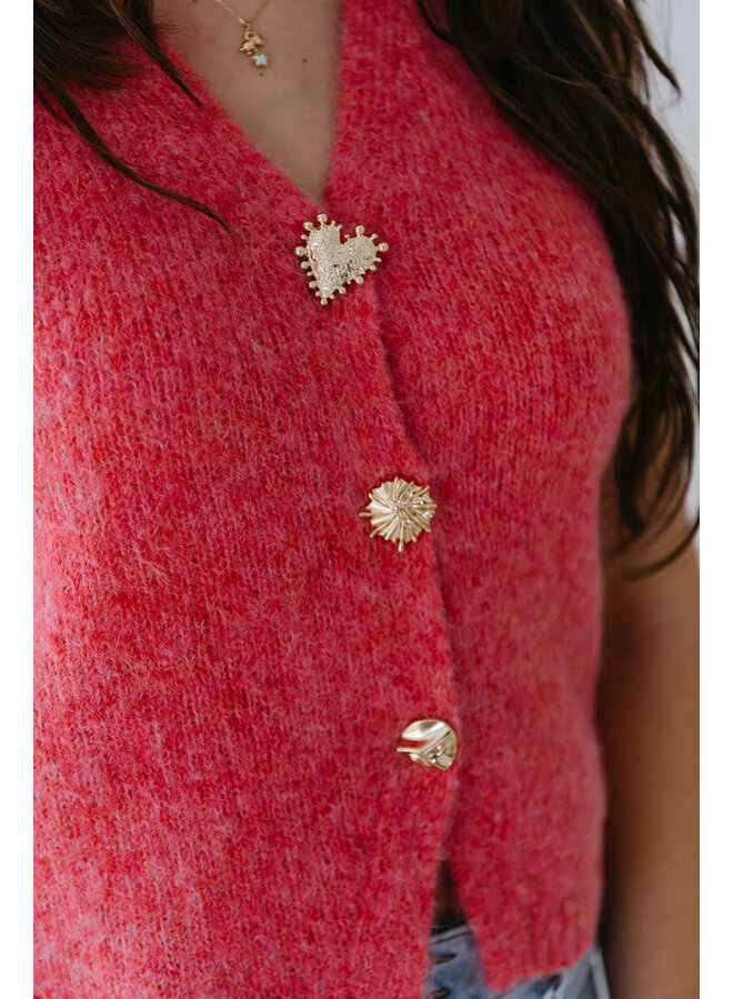 Mae Cardigan Fuchsia