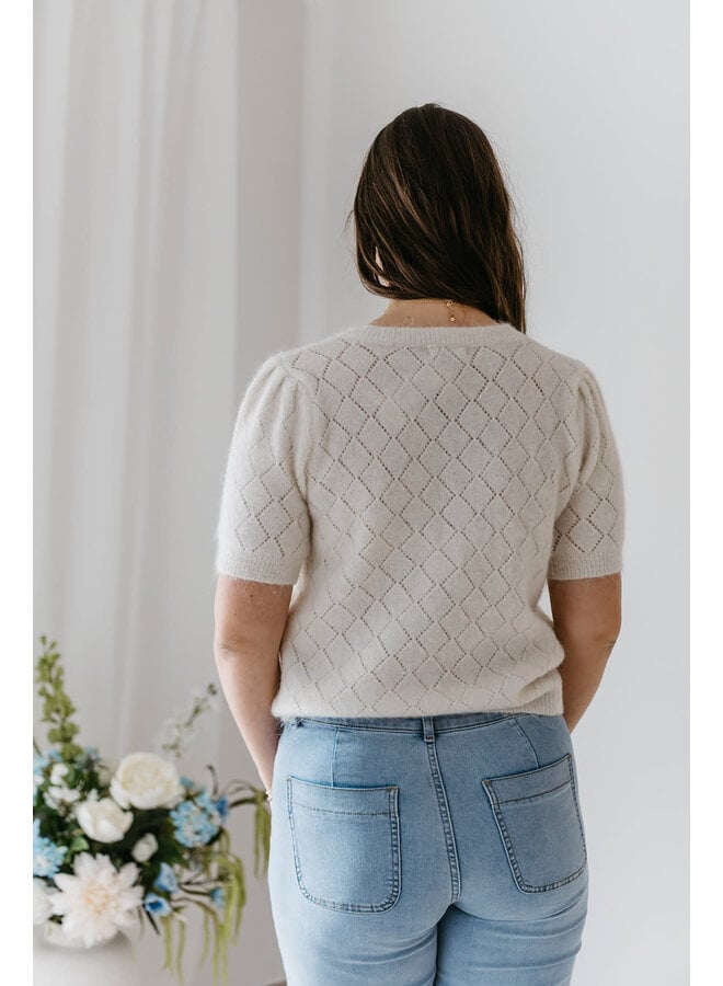 Mara Cardigan Hearts Beige