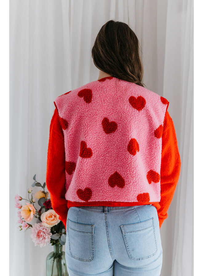 Esmée Heart Vest Fuchsia