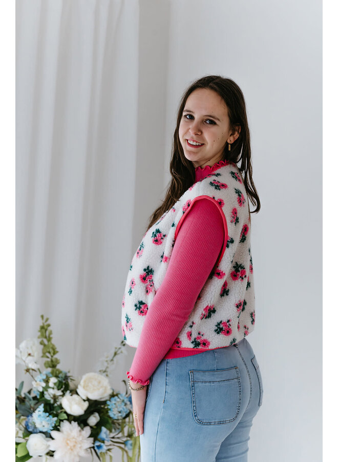 Chloé Flower Vest Fuchsia