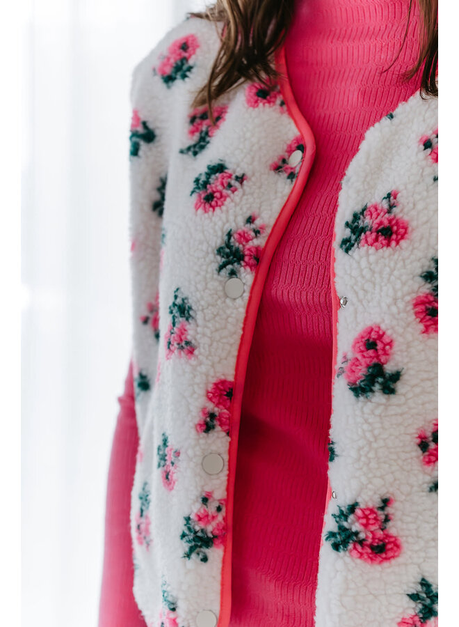 Chloé Flower Vest Fuchsia