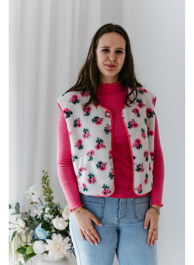 Chloé Flower Vest Fuchsia