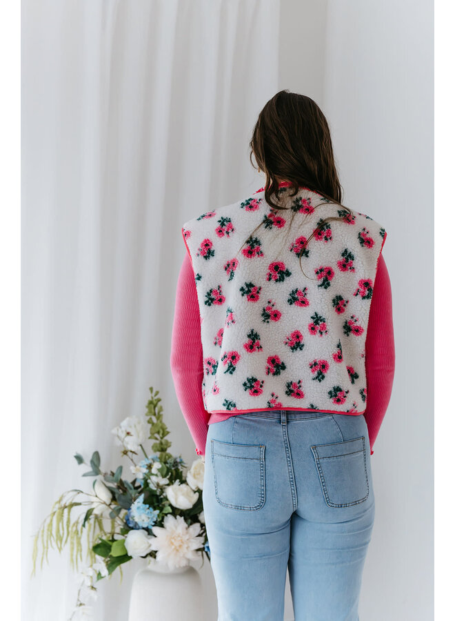 Chloé Flower Vest Fuchsia