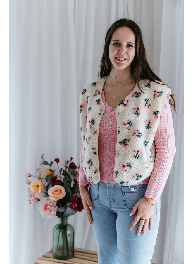 Chloé Flower Vest Pink
