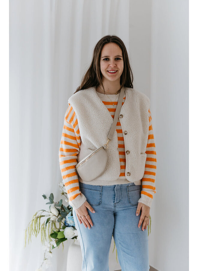 Jill Teddy Vest Beige