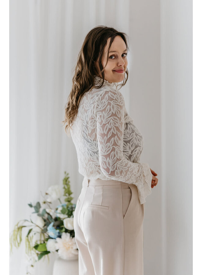 Maeve Lace Top White