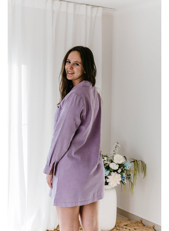 Maxine Denim Dress Lilac