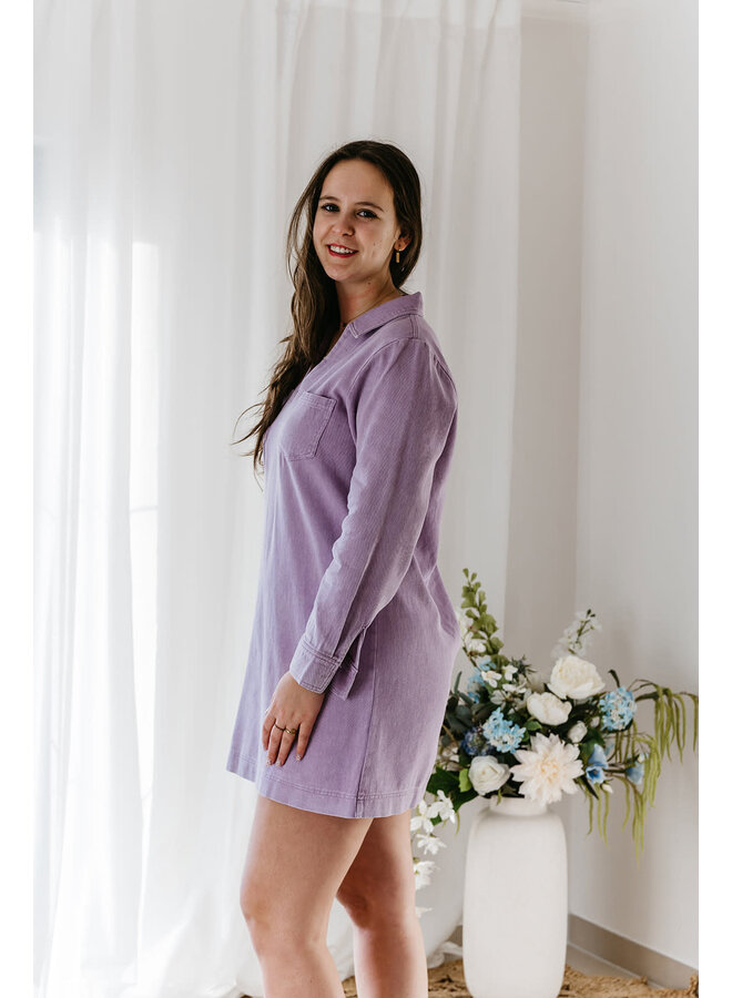 Maxine Denim Dress Lilac