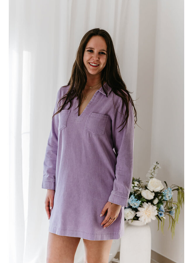 Maxine Denim Dress Lilac
