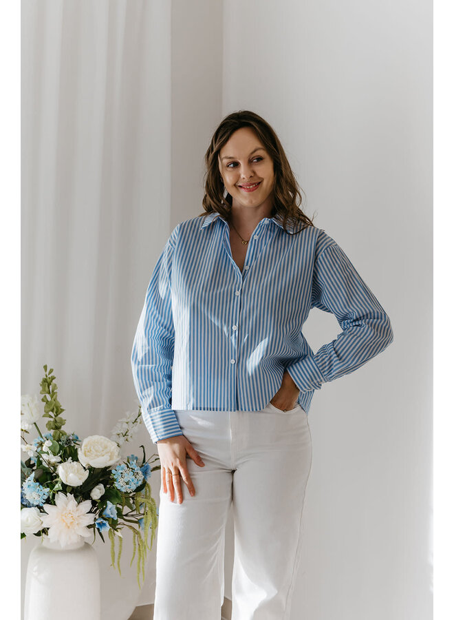 Marjorie Striped Bow Blouse