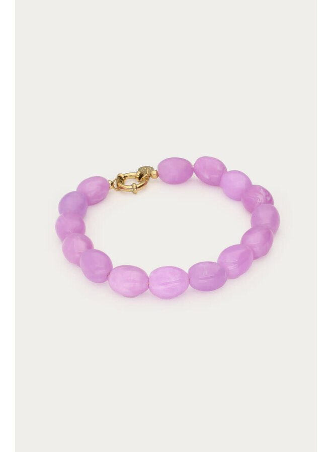 Paarse Kralenarmband
