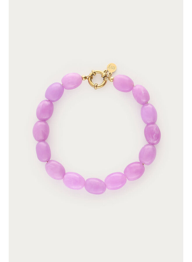 Paarse Kralenarmband