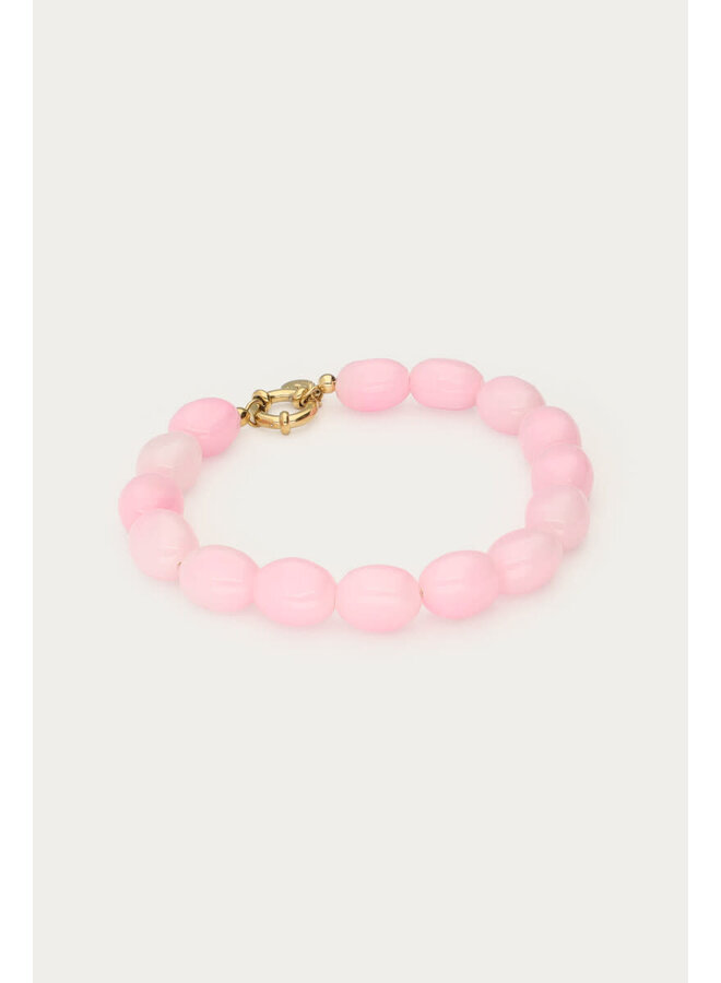 Licht Roze Kralenarmband