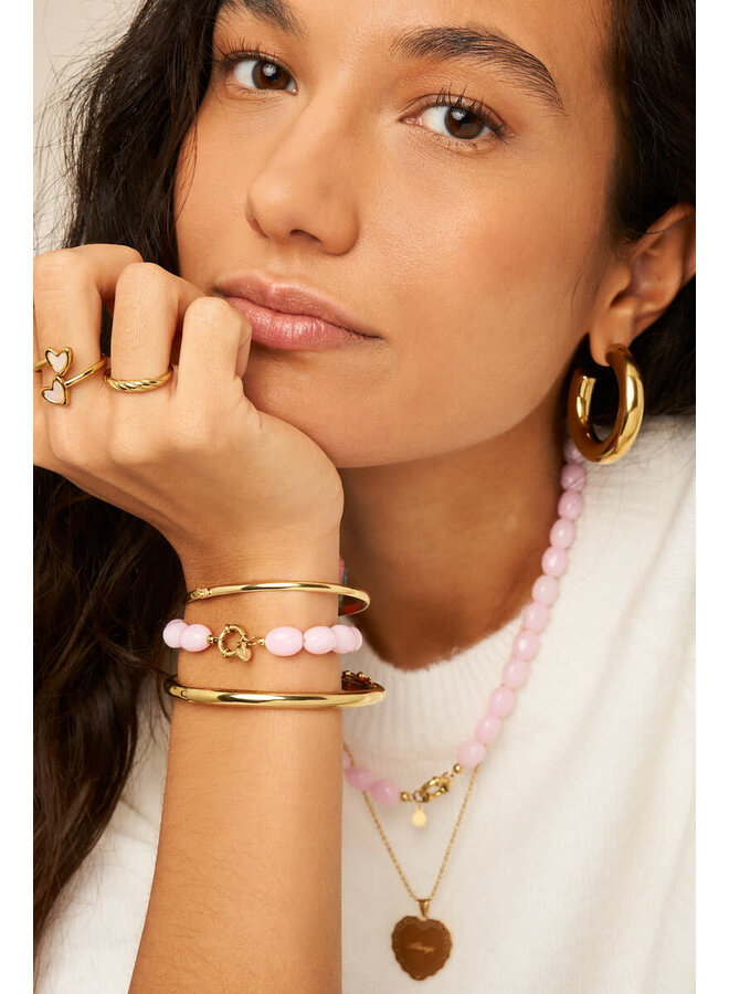 Licht Roze Kralenarmband