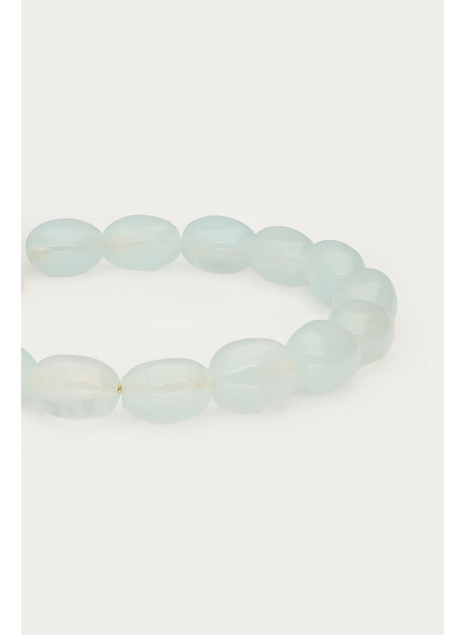 Licht Blauwe Kralenarmband