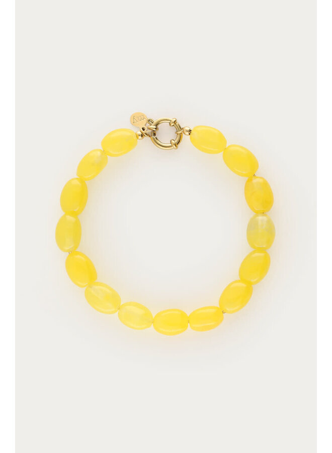 Gele Kralenarmband